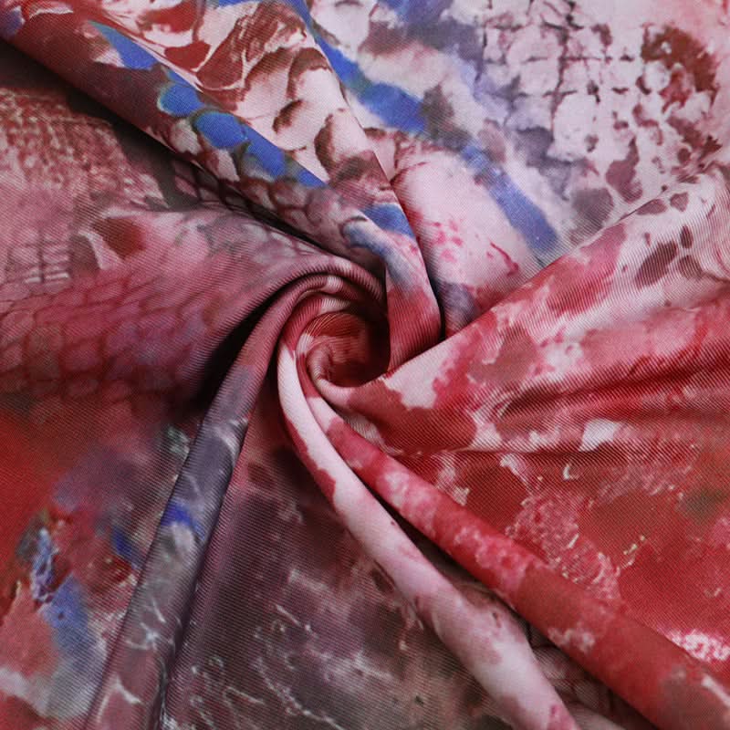 Fall Fiesta Chic: Vibrant Print V-Neck Cut-Out Maxi Dress for American Women