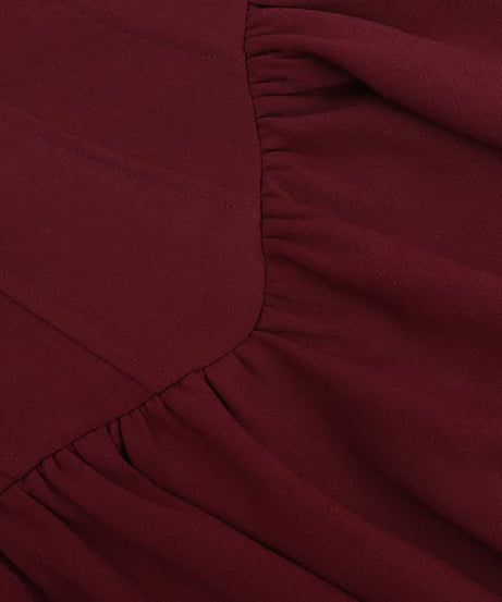 Burgundy Sweetheart Corset Skater Mini Dress - Your Fall & Holiday Party Essential