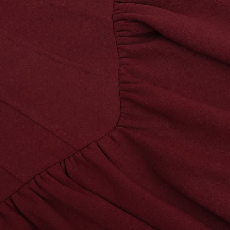 Burgundy Sweetheart Corset Skater Mini Dress - Your Fall & Holiday Party Essential