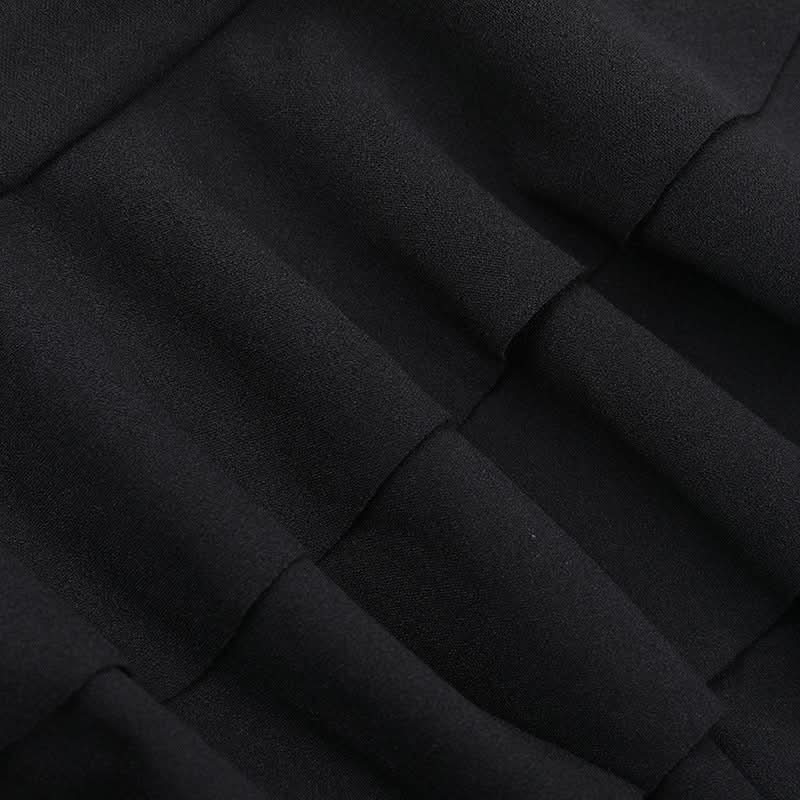 Chic Black Ruffle Strapless Mini Dress - Your Go-To for Fall Parties & Holiday Glam