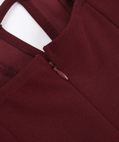 Burgundy Sweetheart Corset Skater Mini Dress - Your Fall & Holiday Party Essential