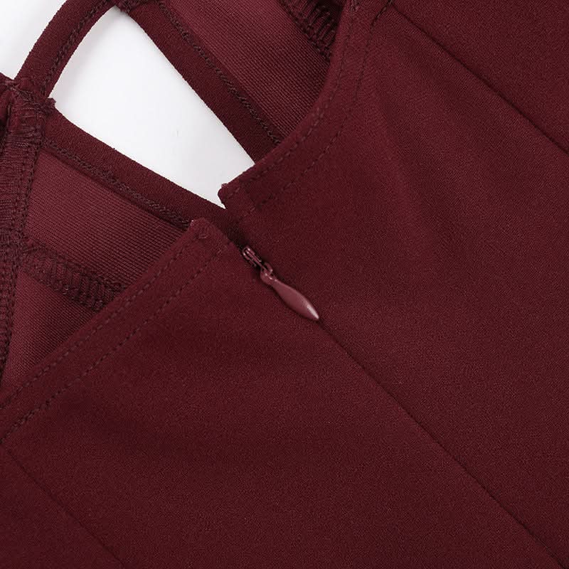 Burgundy Sweetheart Corset Skater Mini Dress - Your Fall & Holiday Party Essential