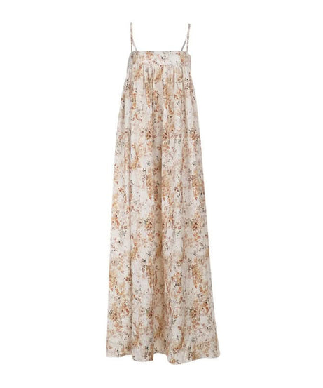 Dreamy Floral Square Neck Maxi Dress - Effortless Chic for Your Fall Escape