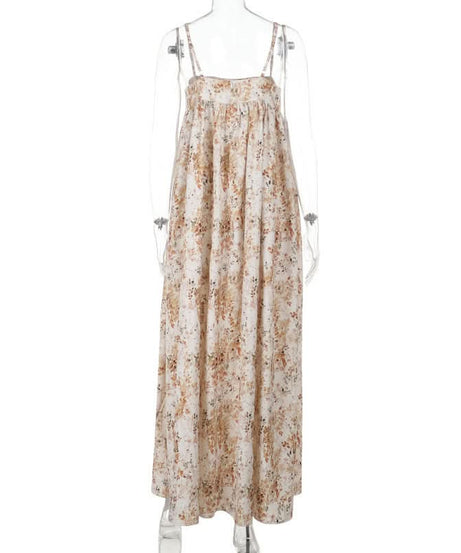 Dreamy Floral Square Neck Maxi Dress - Effortless Chic for Your Fall Escape