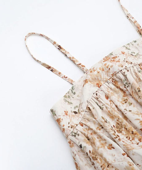 Dreamy Floral Square Neck Maxi Dress - Effortless Chic for Your Fall Escape