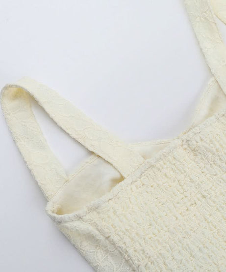 Elegant White Cutout Maxi Skirt & Corset Top Set - Holiday Party & Resort Ready