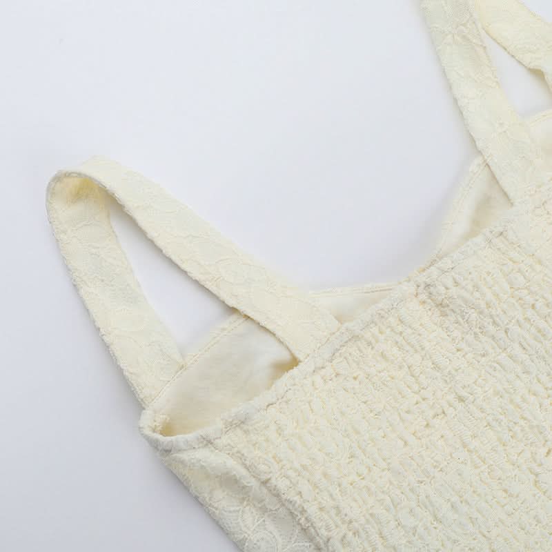 Elegant White Cutout Maxi Skirt & Corset Top Set - Holiday Party & Resort Ready