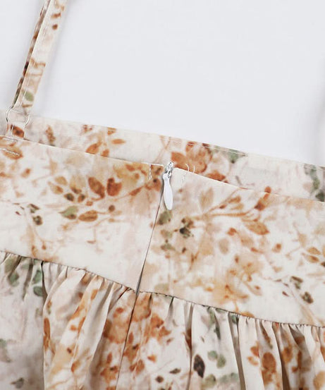 Dreamy Floral Square Neck Maxi Dress - Effortless Chic for Your Fall Escape