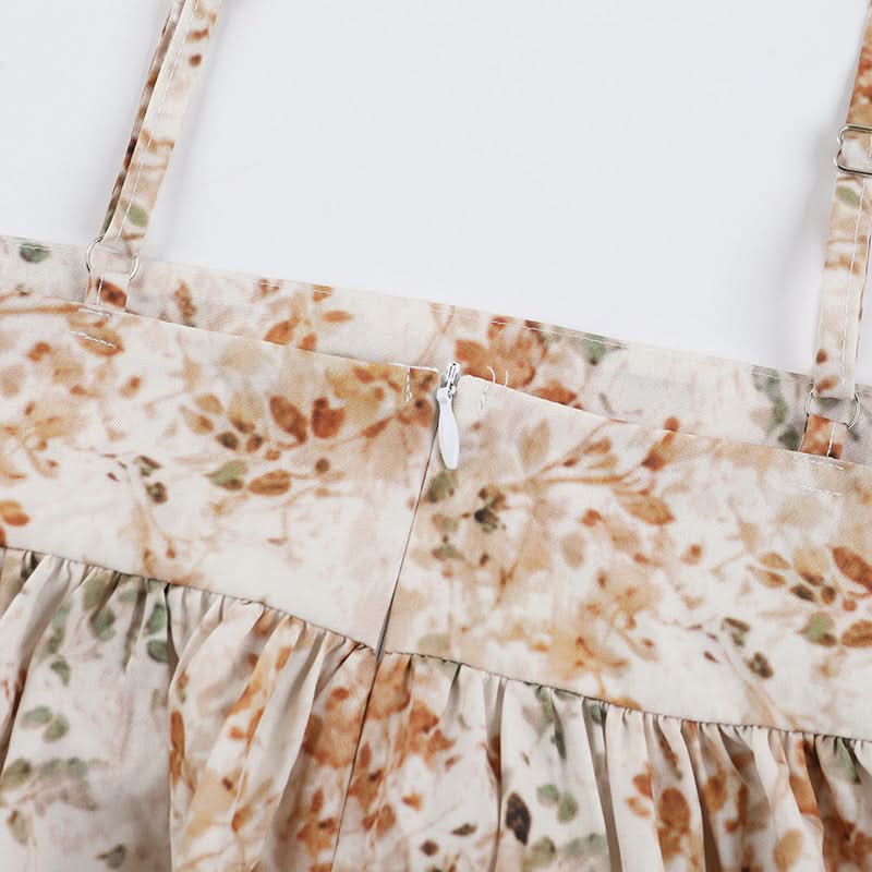 Dreamy Floral Square Neck Maxi Dress - Effortless Chic for Your Fall Escape