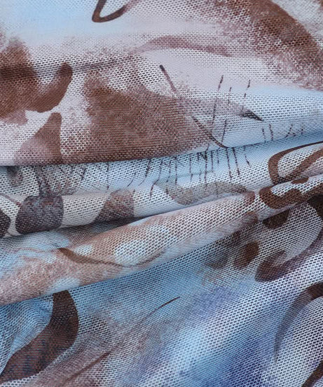 Y2K Abstract Print Halter Mini Dress - Chic Fall Getaway & Party Style