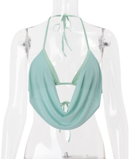 Effortless Chic Draped Cowl Neck Halter Top – Your Must-Have for Resort Getaways & Winter Sun