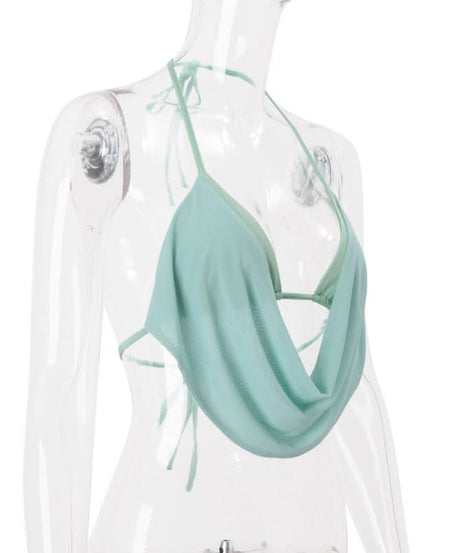 Effortless Chic Draped Cowl Neck Halter Top – Your Must-Have for Resort Getaways & Winter Sun