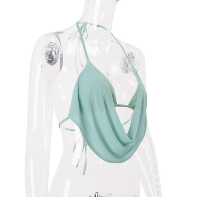 Effortless Chic Draped Cowl Neck Halter Top – Your Must-Have for Resort Getaways & Winter Sun