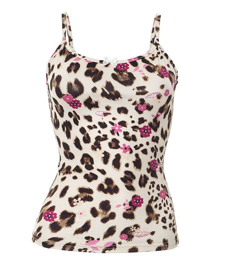 Chic Leopard & Floral Cami Tank Top – Fall Layering Essential for Women