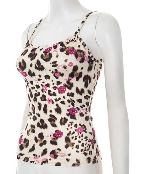 Chic Leopard & Floral Cami Tank Top – Fall Layering Essential for Women