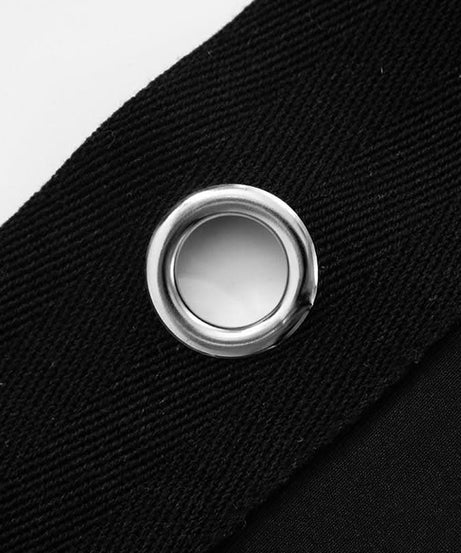 Sultry Halter Grommet Cutout Midi Dress - Edgy Fall Nights & Halloween Ready