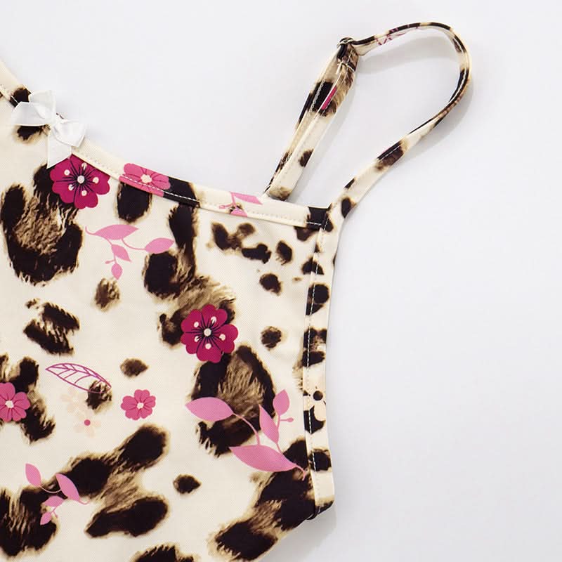 Chic Leopard & Floral Cami Tank Top – Fall Layering Essential for Women