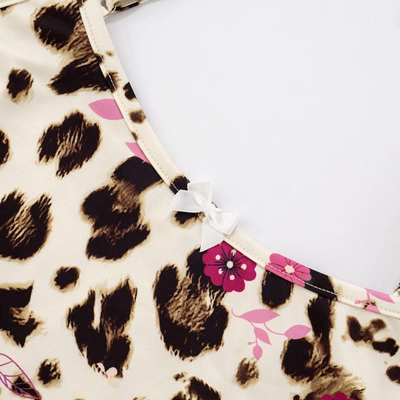 Chic Leopard & Floral Cami Tank Top – Fall Layering Essential for Women