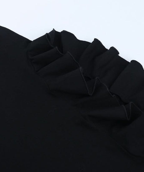 Enchanting Gothic Vampy Off-Shoulder Ruffle Slit Maxi Dress | Halloween & Fall Gala Gown