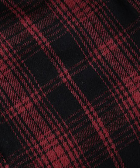 Alt-Girl Rebel Plaid Cropped Button-Up Shirt - Spooky Season Goth Grunge Top