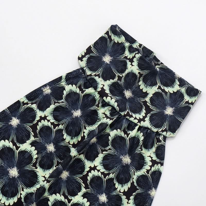 Midnight Bloom Halter Top | Chic Backless Tie-Waist Floral for Fall Evenings