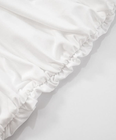 Sultry White Halter Cutout Ruched Bodycon Mini Dress - Chic Fall Party & Night Out