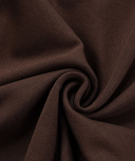 Autumn Luxe: Elegant Chocolate Brown Beaded Cami Maxi Dress - Fall Evenings & Holiday Style