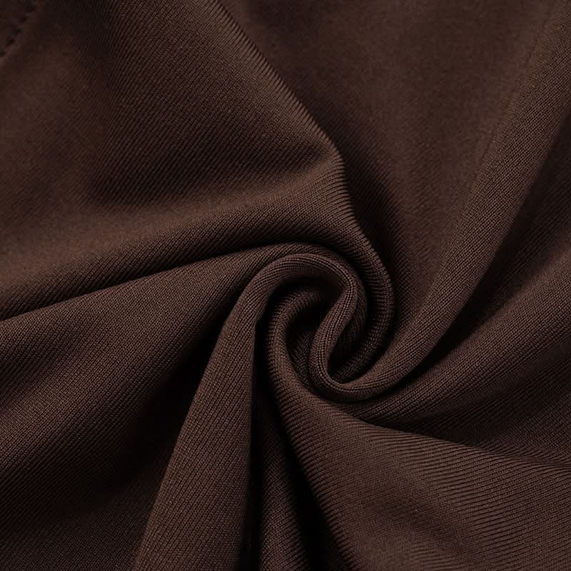 Autumn Luxe: Elegant Chocolate Brown Beaded Cami Maxi Dress - Fall Evenings & Holiday Style