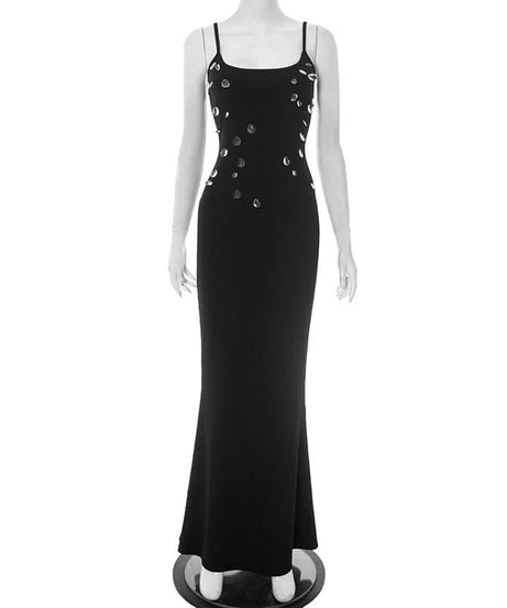 Starlight Black Embellished Maxi Gown - Dazzling Holiday Party & Formal Dress