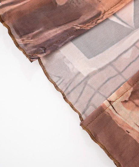 Ethereal Celestial Mesh Maxi Skirt - Mystical Butterfly Print Sheer Fall Style