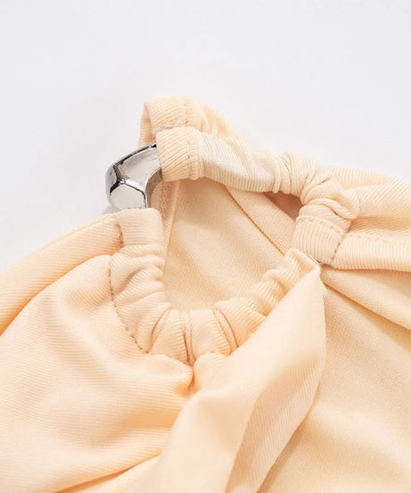 Autumn Chic Draped Cowl Neck Sleeveless Top for Women – Elegant Ruched Layering Essential