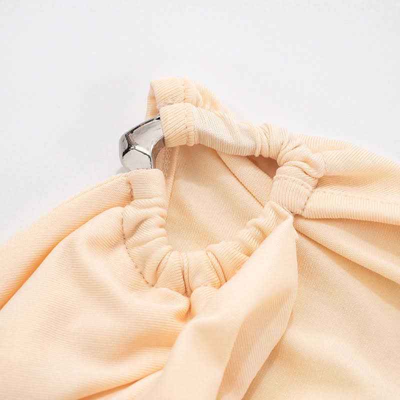 Autumn Chic Draped Cowl Neck Sleeveless Top for Women – Elegant Ruched Layering Essential