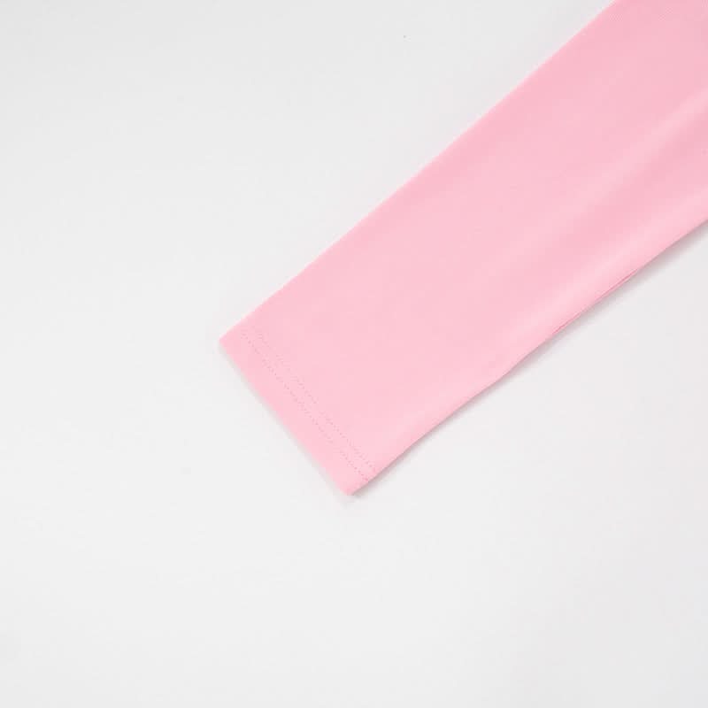 Coquette Chic Pink Heart Cutout Long Sleeve Top | Ruched Fall Fashion Statement