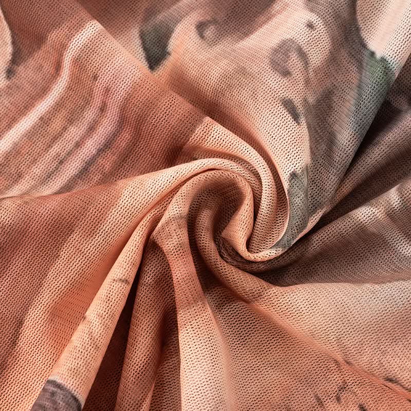 Ethereal Celestial Mesh Maxi Skirt - Mystical Butterfly Print Sheer Fall Style