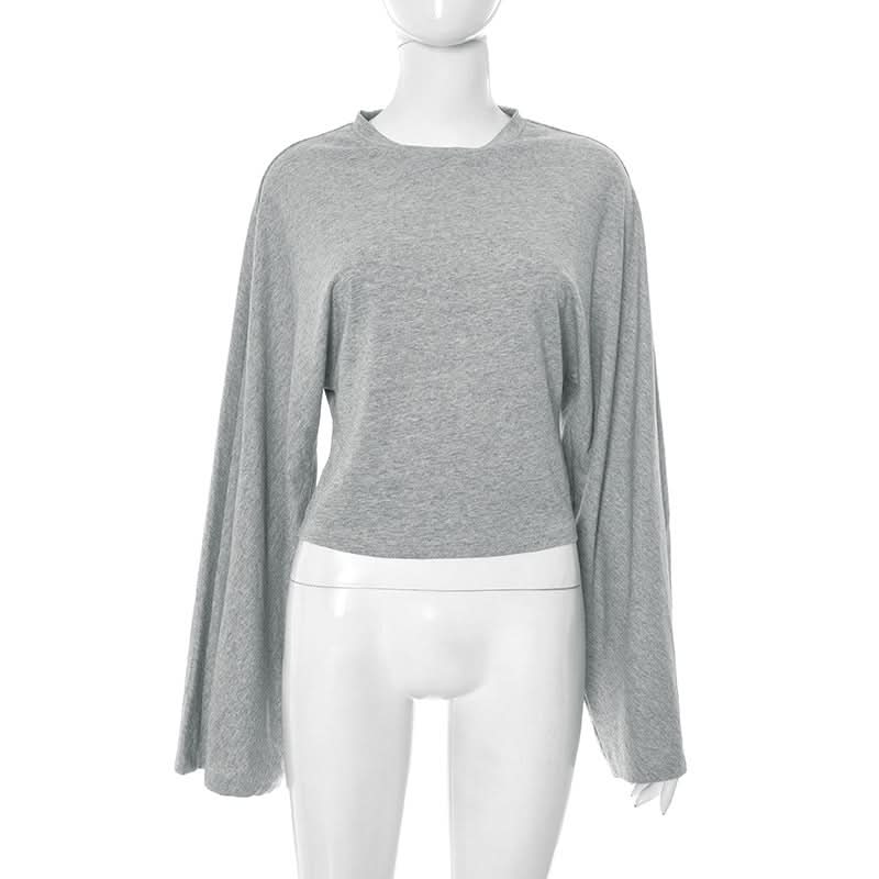 Effortless Fall Style: Women's Dolman Sleeve Cinched Waist Cotton Knit Top
