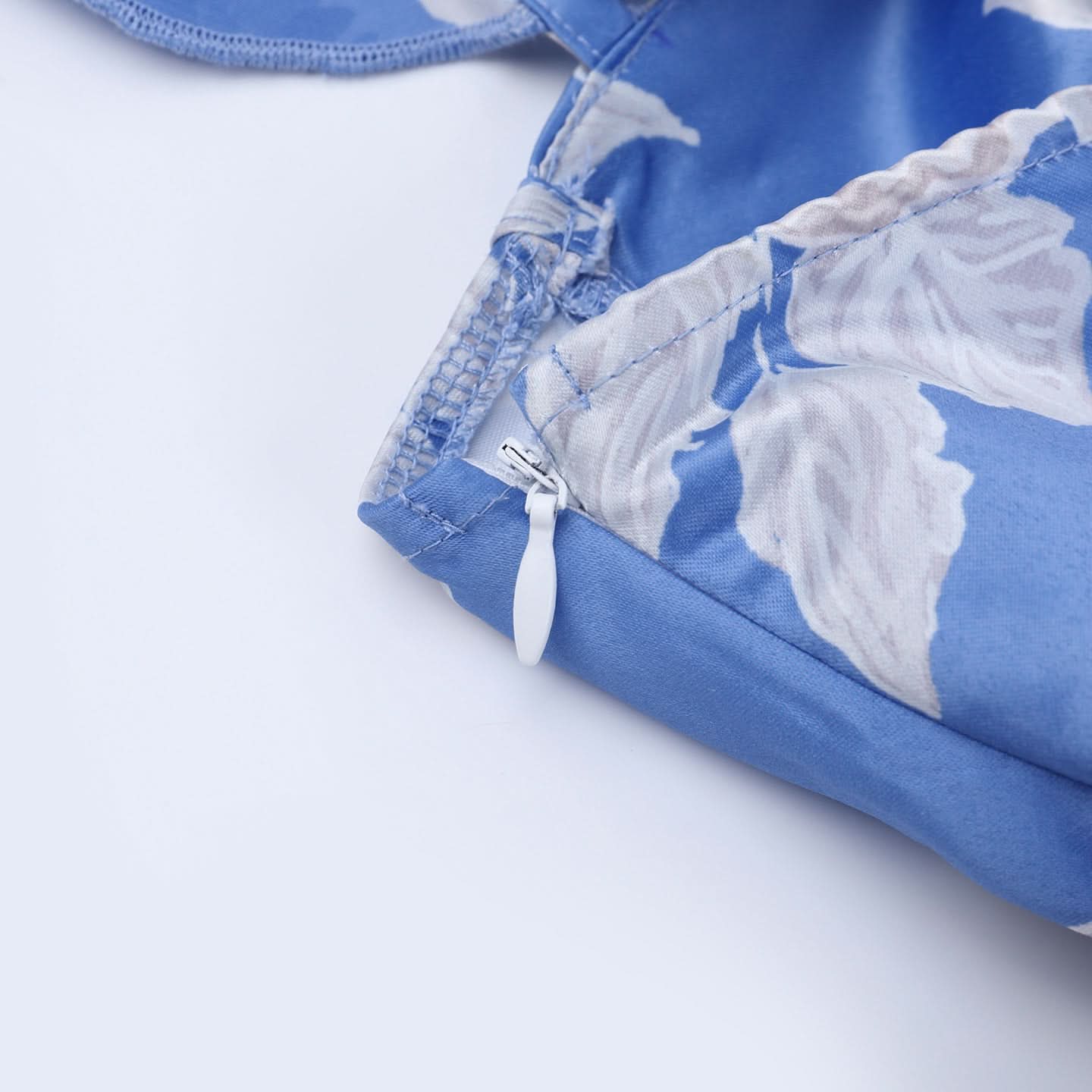 Azure Bloom Ruffle Midi Dress: Sweetheart Neck, Tie-Waist & Slit | Vacation & Event Ready