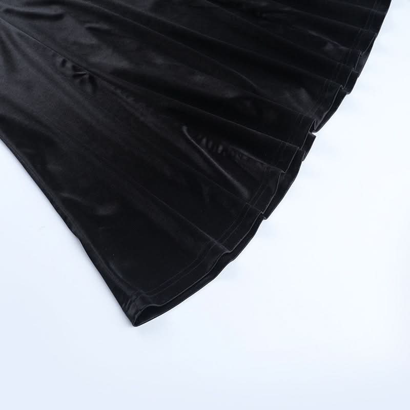 Black Lace Trim V-Neck Cross Back Maxi Dress | Elegant Holiday & Formal Gala Gown