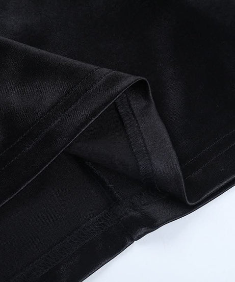 Black Lace Trim V-Neck Cross Back Maxi Dress | Elegant Holiday & Formal Gala Gown