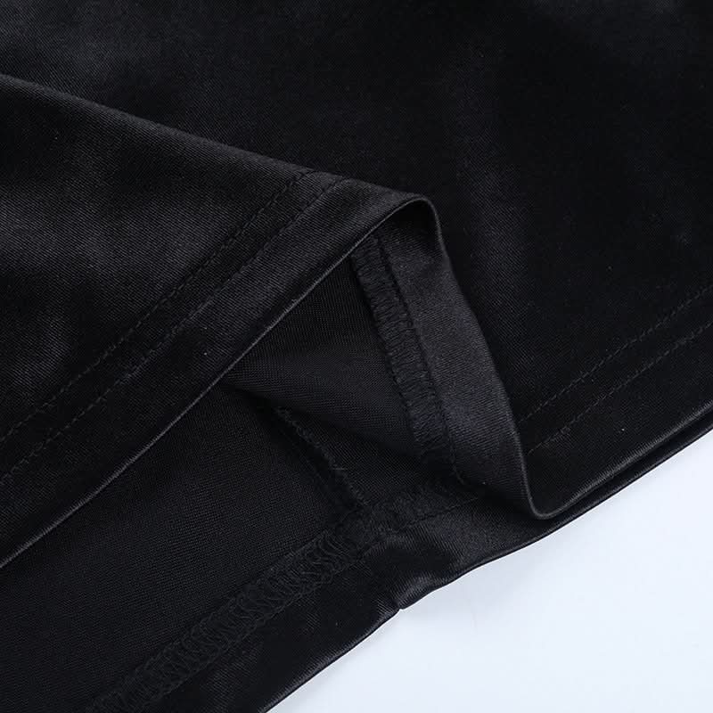 Black Lace Trim V-Neck Cross Back Maxi Dress | Elegant Holiday & Formal Gala Gown