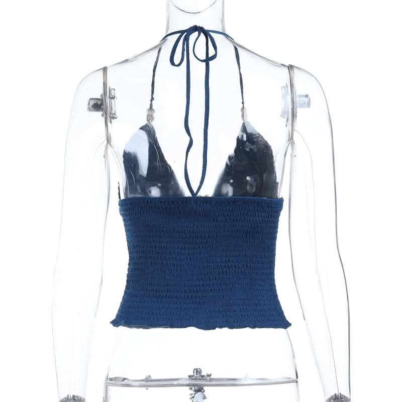 Chic Seashell Halter Ruched Top - Your Perfect Resort & Vacation Getaway Essential