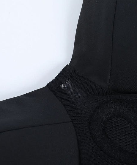 Gothic Ankh Mesh Corset Bustier Top - Edgy Black Crop for Halloween & Fall