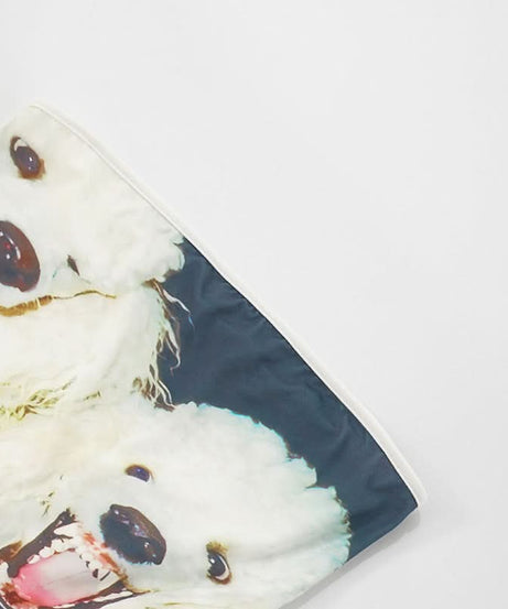 Fierce Snarling Dog Graphic Tube Top - Edgy Peplum & Spooky Chic Fall Style