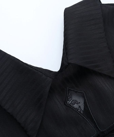 Vampire Bat Chic Gothic Corset Top - Puff Sleeve Lace-Up Blouse for Halloween & Fall