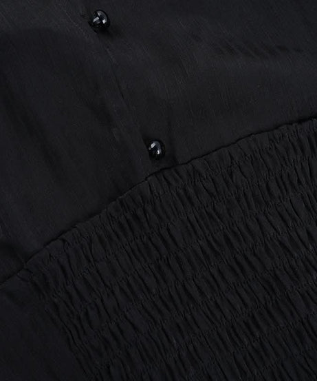 Vampire Bat Chic Gothic Corset Top - Puff Sleeve Lace-Up Blouse for Halloween & Fall