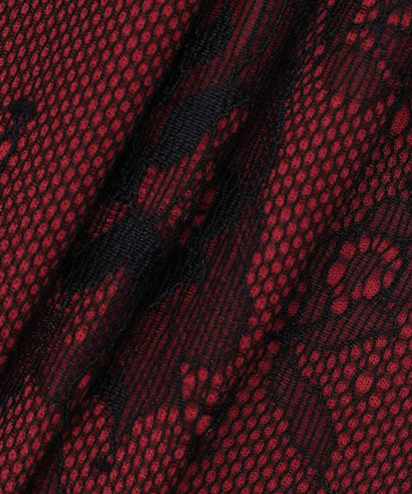 Bewitching Red & Black Lace Corset Top | Sweetheart Bustier for Halloween & Fall Nights