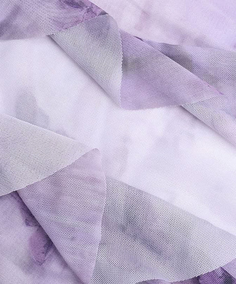 Whimsical Lavender Butterfly Maxi Dress - Ruffle Slit & Lace Trim