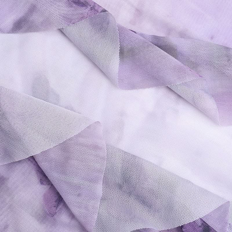 Whimsical Lavender Butterfly Maxi Dress - Ruffle Slit & Lace Trim