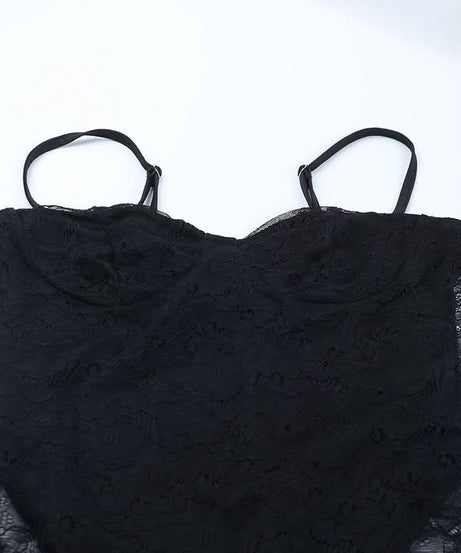 Dare to Dazzle: Black Lace Sheer Maxi Dress - Cami Style for Fall & Holiday Glamour