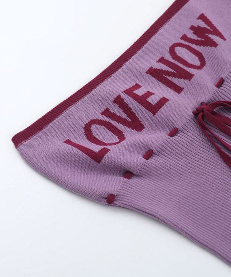 Statement "TRUST ME" Ribbed Tube Top - Y2K Knit Strapless Crop for Fall Fashion