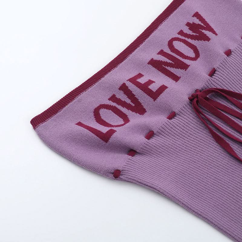 Statement "TRUST ME" Ribbed Tube Top - Y2K Knit Strapless Crop for Fall Fashion